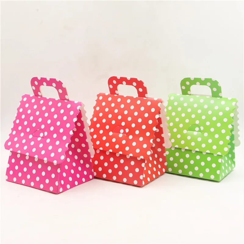 4 шт./лот зеленый горошек украшения красный подарки Коробки ярко-розовый цвет