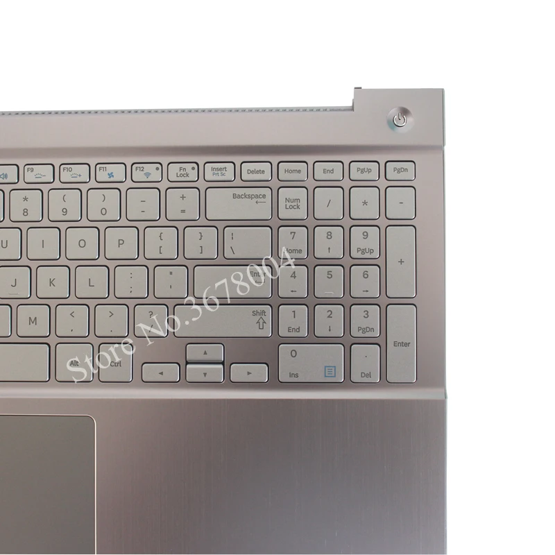 Новая клавиатура US для samsung NP770Z5E 780Z5E NP780Z5E NP880Z5E ноутбука Серебристая с подставкой