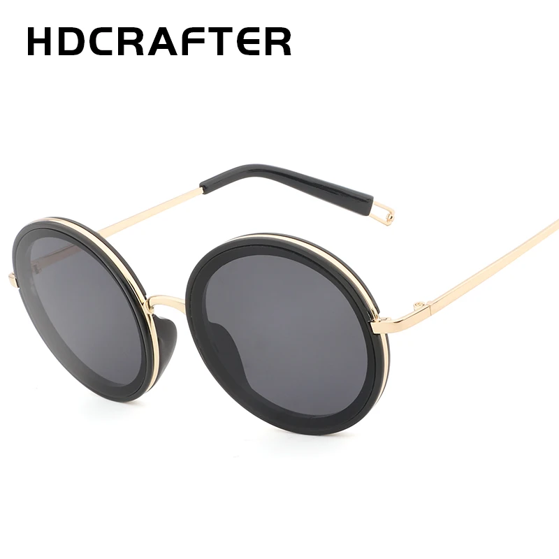 HDCRAFTER Круглые Солнцезащитные очки Для женщин Брендовая Дизайнерская обувь
