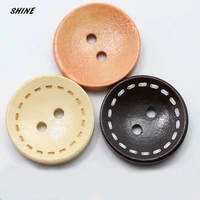 shine wooden sewing buttons scrapbooking round two holes 15mm dia 50pcs costura botones decorate bottoni botoes