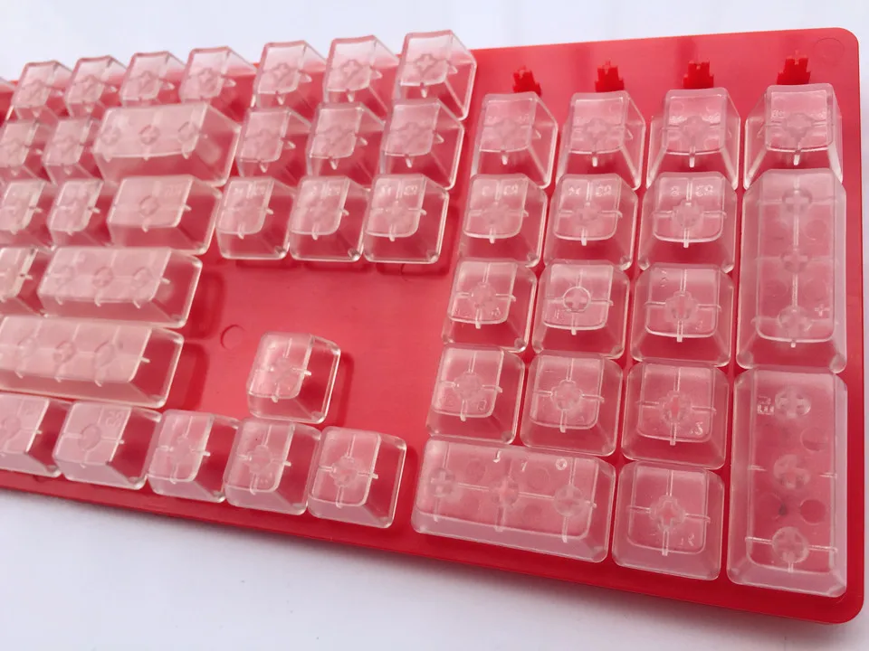 Прозрачные прозрачные колпачки для клавиш ABS с 104 клавишами OEM Cherry MX переключатели