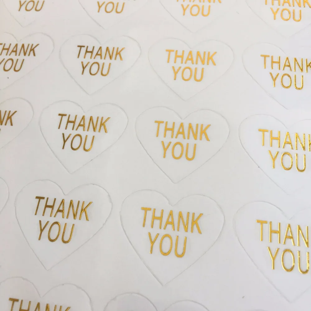 100 шт. прозрачные этикетки герметичная наклейка из ПВХ Thank You круглые наклейки