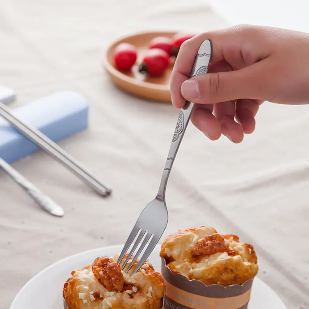 Семья столовый комплект Портативный складные столовые приборы для путешествий