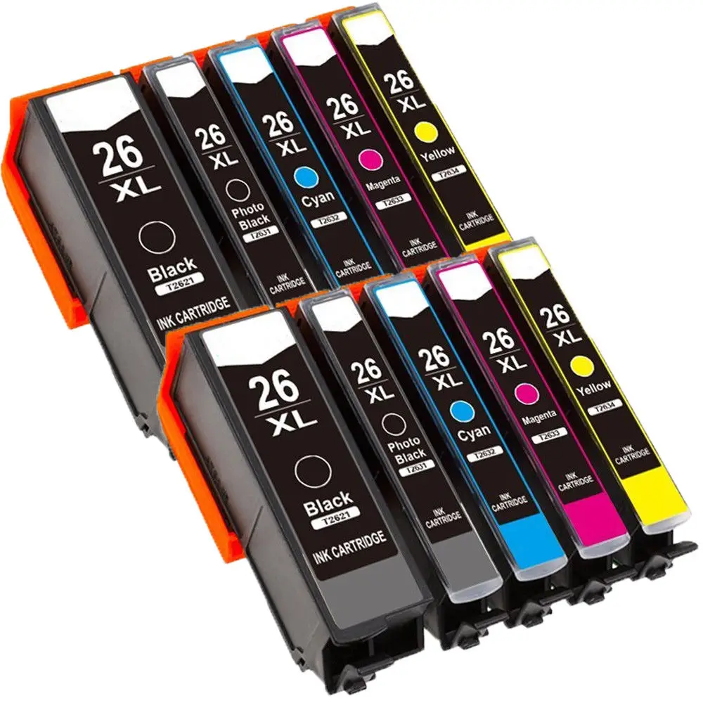 10x T2621 чернильный картридж совместимый для Epson XP 510 XP520 XP600 610 625 XP605 615 700|Чернильные
