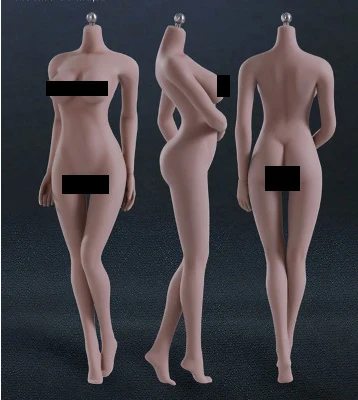 Body Only 1/6 женская голова скульпт KT005 Европейская девушка голова каштановые волосы для женщин 12 дюймов HT PH фигура тела - Цвет: Body Only