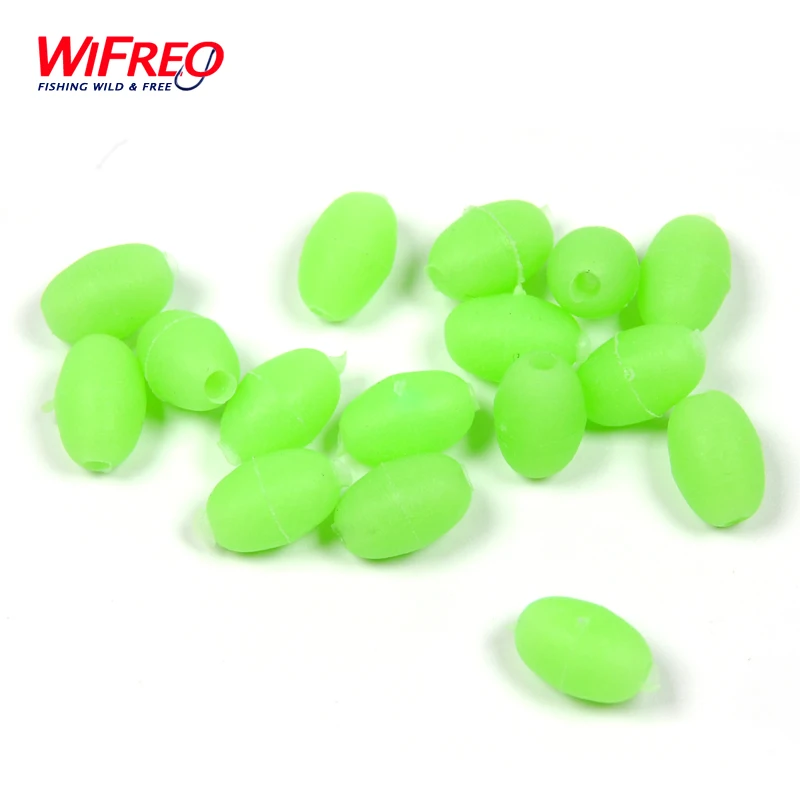 UGOB812 75 шт./лот 8 мм * 12 Премиум зеленые овальные светящиеся бусины Lumo для рыболовных