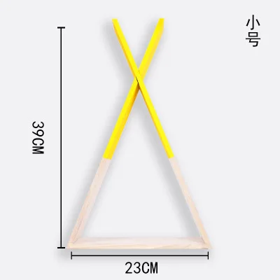 small yellow X подвесной держатель доска книга Рождественский подарок Скандинавская деревянная настенная вешалка украшение для детской фотографии дома ремесло DIY INS - Цвет: small yellow