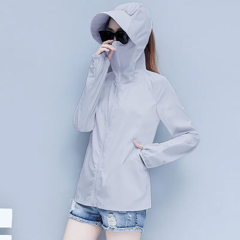 2019 модные Легкая куртка Для женщин летом солнцезащитный крем одноцветное пальто