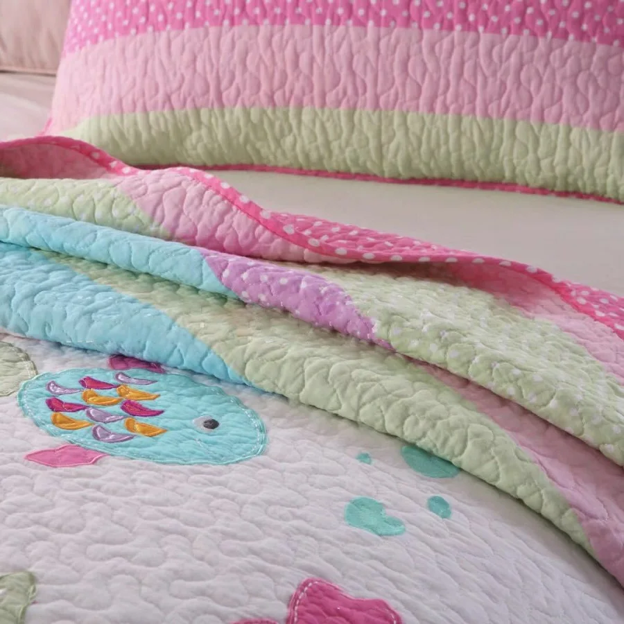 Комплект детского стеганого одеяла CHAUSUB из 2 предметов Хлопковое одеяло двух