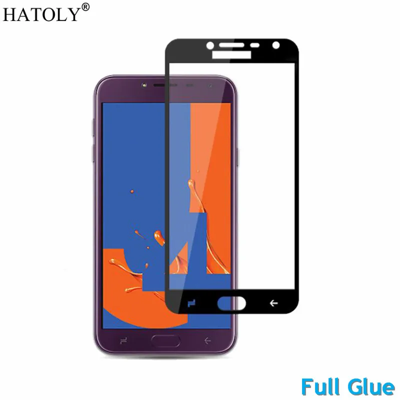 Закаленное стекло с полным покрытием для Samsung Galaxy J4 2018 Защита экрана полное
