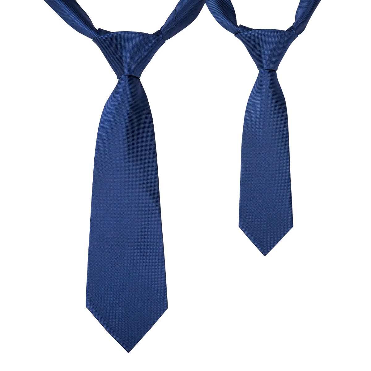 

CD-326 Hi-Tie 2019 Luxury Child Students Men Tie Blue Ties 100% Silk Solid Parent-Child Necktie Business Party Wedding Tie