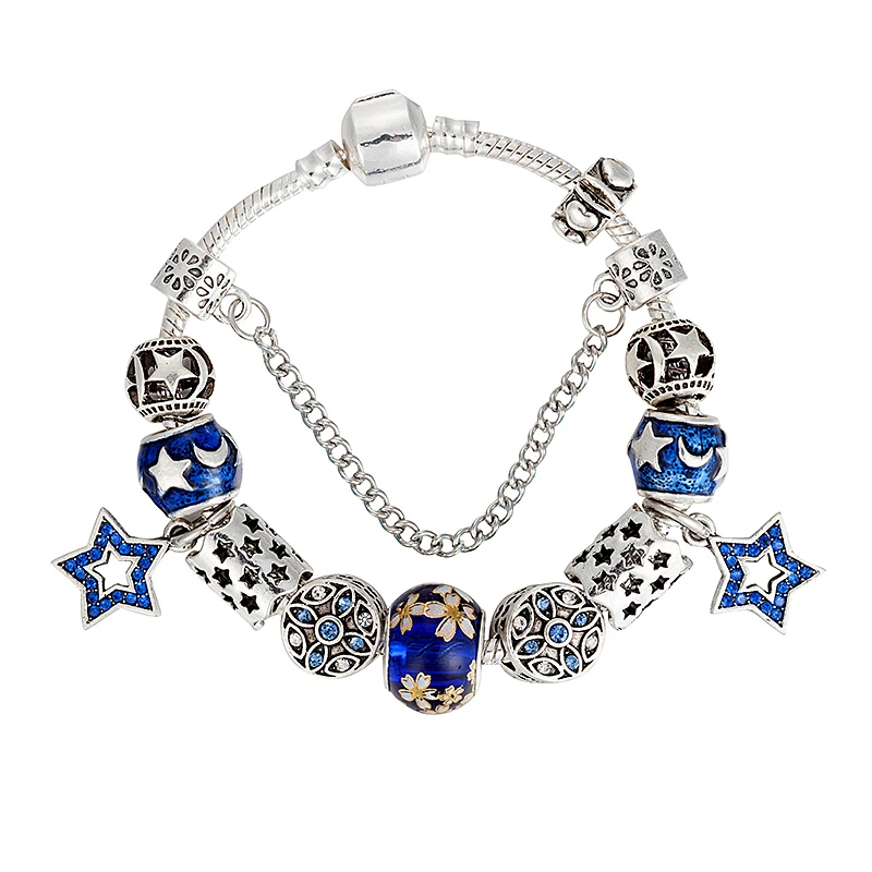 ANNAPARE горячая Распродажа голубые звезды бусины для изготовления ювелирных