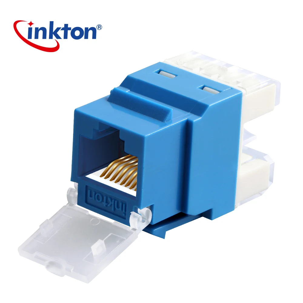 Inkton неэкранированный сквозной UTP Cat6 Keystone Jack RJ45 разъем позолоченный модуль