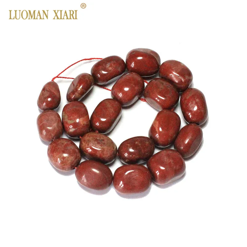 Red Japer AAA натуральный драгоценный камень розовые кристаллы аметиста уникальные почти овальные формы каменные бусины для самостоятельного изготовления ювелирных изделий браслет, ожерелье 15*20 мм - Цвет: Red Japer