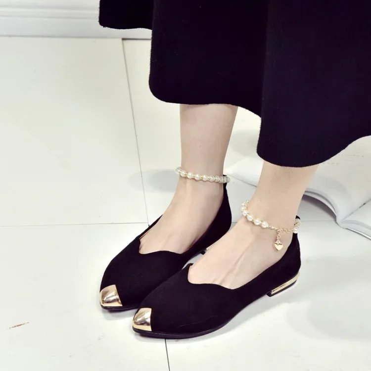 Плоским указал джокер обувь одного Мода мелкой мягкой замши металлические