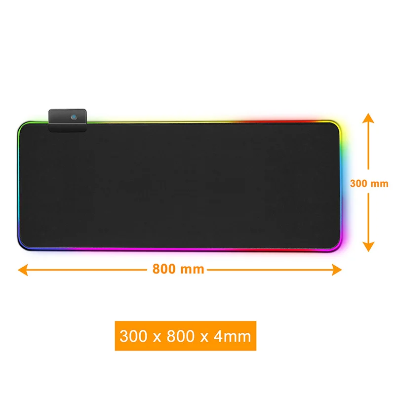30cmx80cm Imice RGB коврик для мыши игровой коврик для мыши большой компьютерный коврик Mause XXL большой коврик для мыши геймер RGB светодиодный мышь с подсветкой коврик для ПК настольный игровой коврик - Цвет: 30cmx80cm