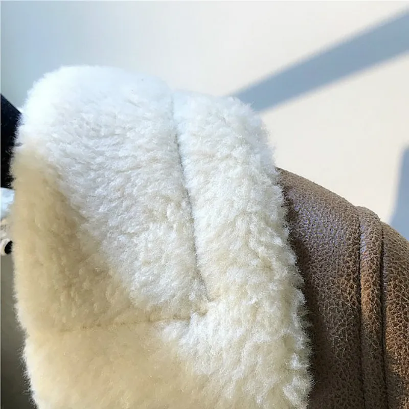 Женская байкерская куртка Inverno Jaquetas Feminino однотонная на молнии с карманами и