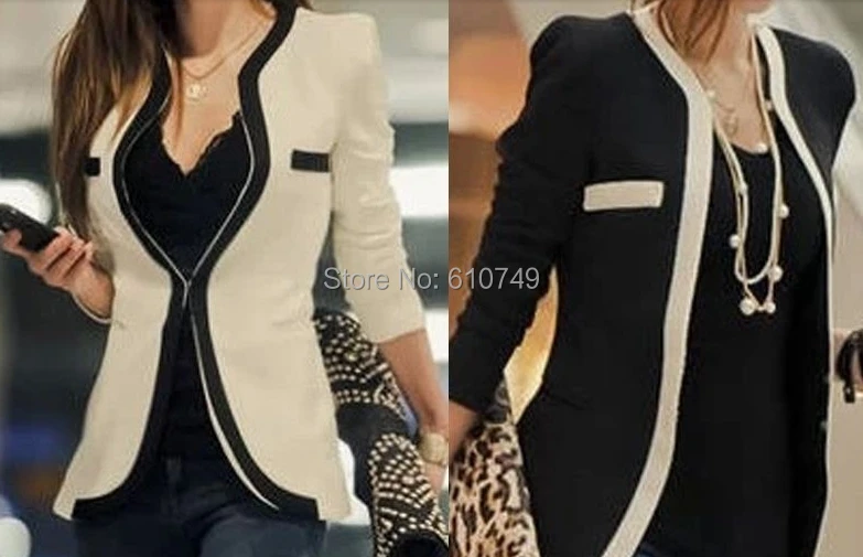 Весенняя новинка модное женское пальто тонкий костюм с длинным рукавом куртка