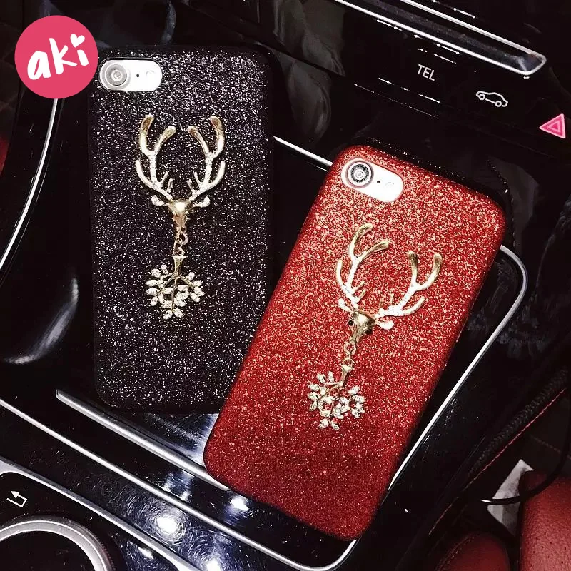 Чехол для телефона Аки iPhone 6 6s Plus чехол Bing Блестящий Золотой олень Рождественский