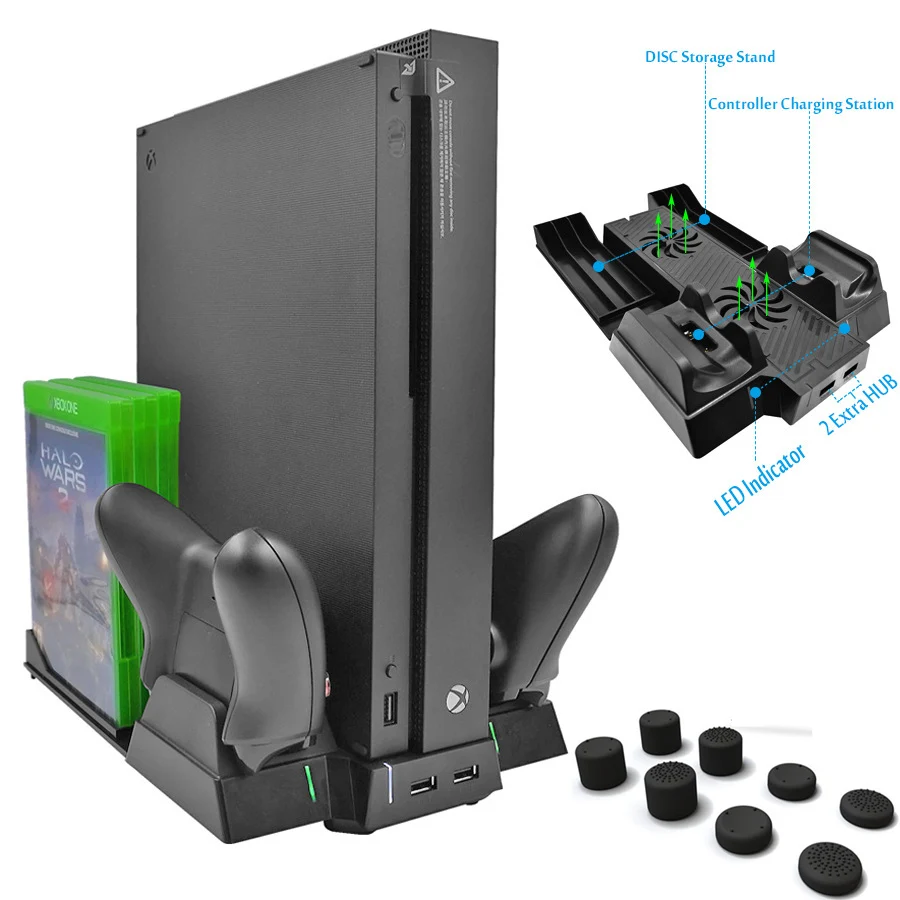 Вертикальная охлаждающая подставка для игровой консоли Xbox one X ONEX зарядное