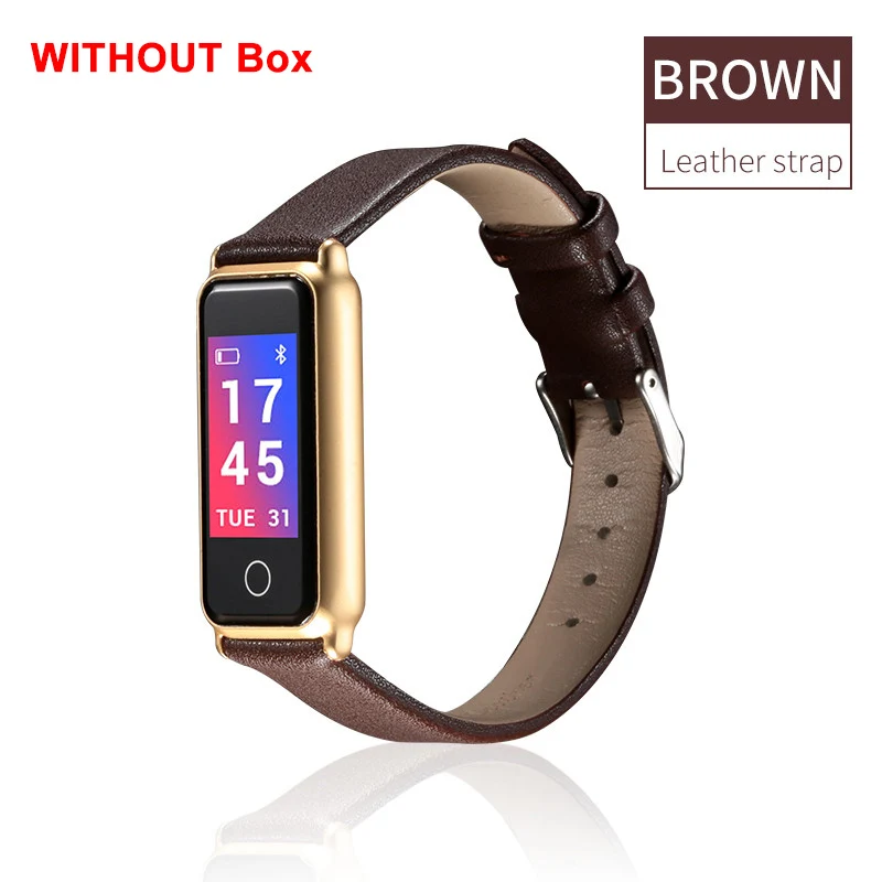 Brown without box Y8 фитнес умный браслет для мужчин и женщин стальной браслет часы спортивный браслет IP67 Водонепроницаемый сердечный ритм кровяное давление для Android iOS - Цвет: Brown without box