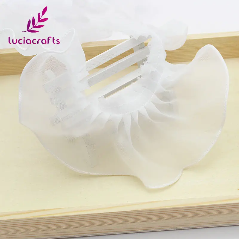 C1 White Lucia crafts 2 года/лот около 8,5 см органза кружевная ткань отделка ленты для самостоятельного пошива одежды материалы ручной работы аксессуары U0103 - Цвет: C1 White