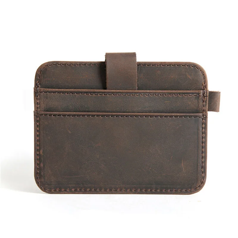 Оригинальный Винтажный Мужской кошелек ручной работы из натуральной воловьей