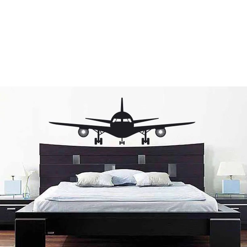 

Airplane Wall Stickers Bedroom Headboard Wall Decor Vinyl Adhesive Wall Decals Removable Wall Delcals For Kids Room