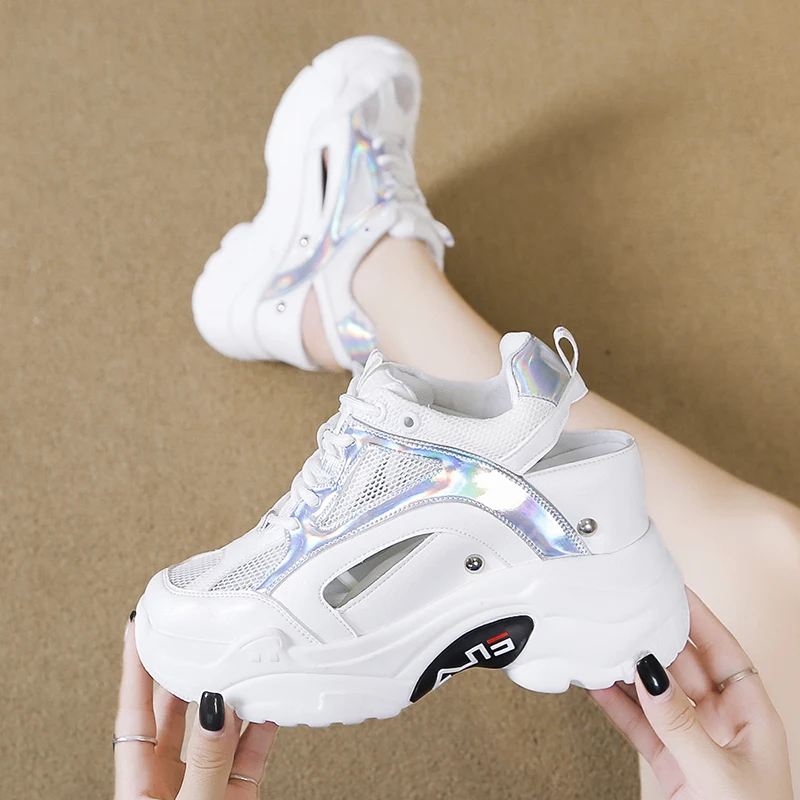 2019 г. модные женские летние повседневные сандалии дышащая сетчатая обувь на