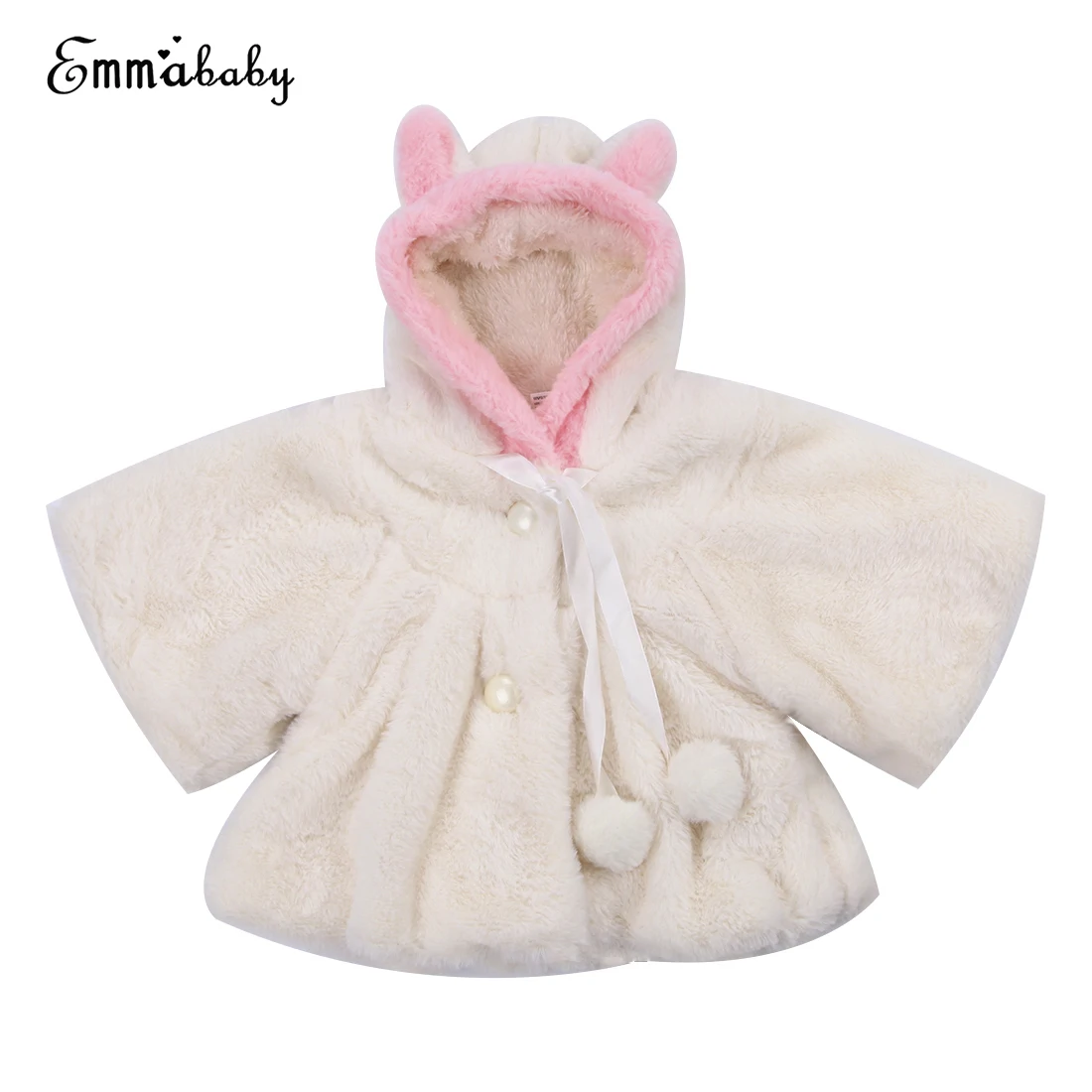 Cute Baby Girl Coats 2017 New Winter Warm Fur Long Sleeve Fuzzy Coat Cloak Jacket Snowsuit Outerwear Clothes | Детская одежда и