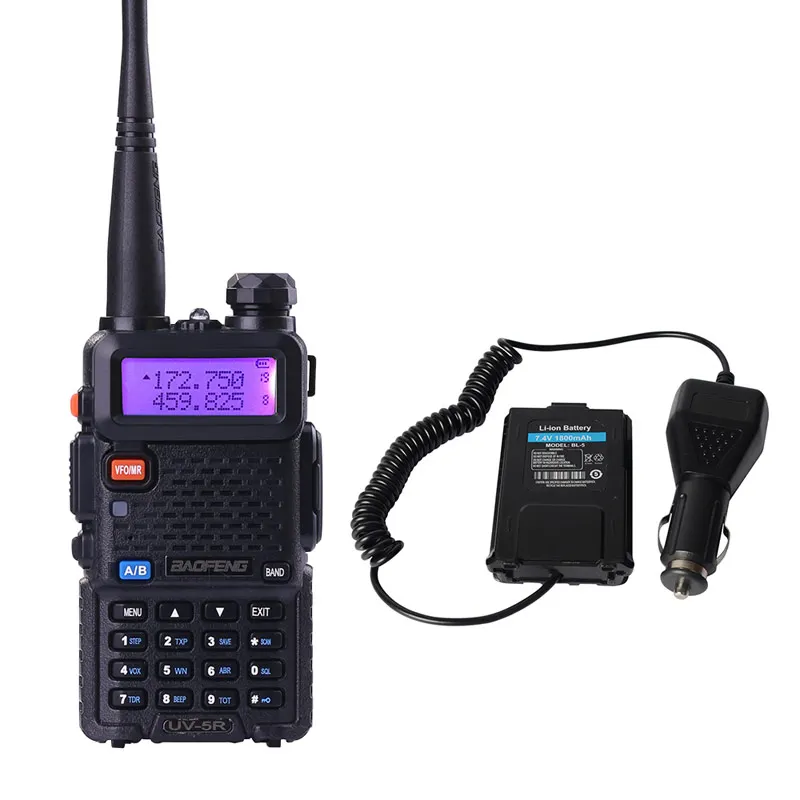 with JDQ Baofeng UV-5R портативная рация UV5R UHF VHF Двухдиапазонная двухсторонняя рация 5r переносные рации Ham CB радиоприемник - Цвет: with JDQ