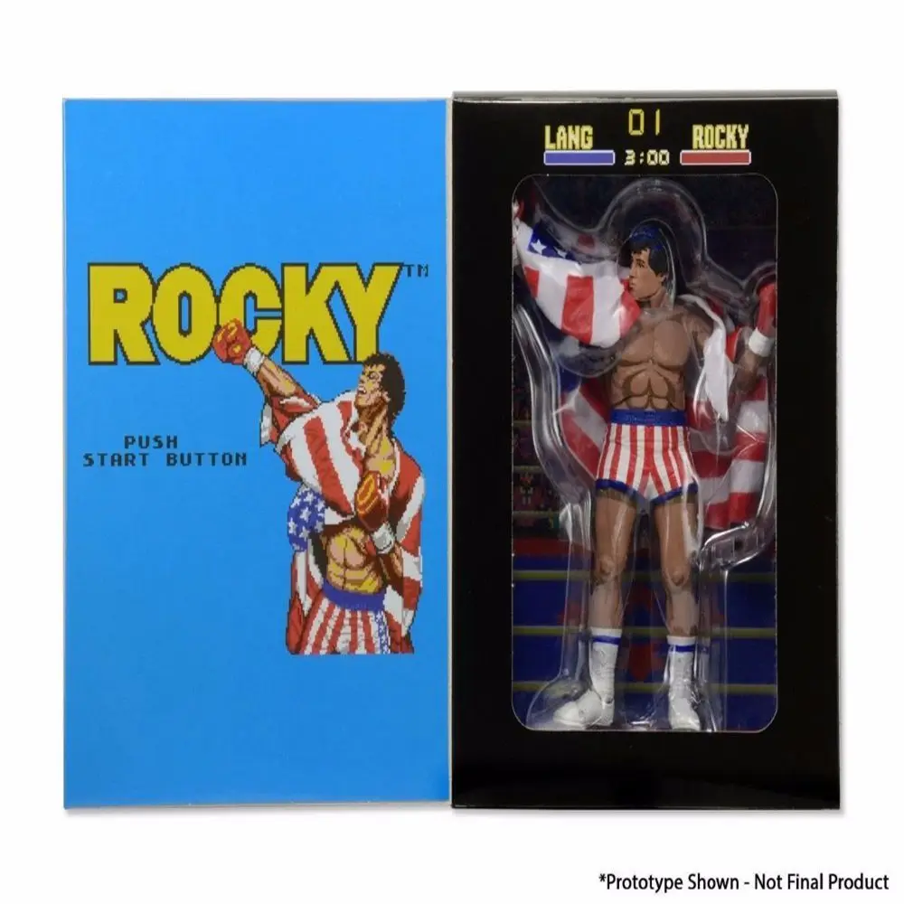 Детские коллекции 7 дюймов Rocky Sylvester Stallone классические видеоигры внешний вид 1987 фигурка модель с коробкой
