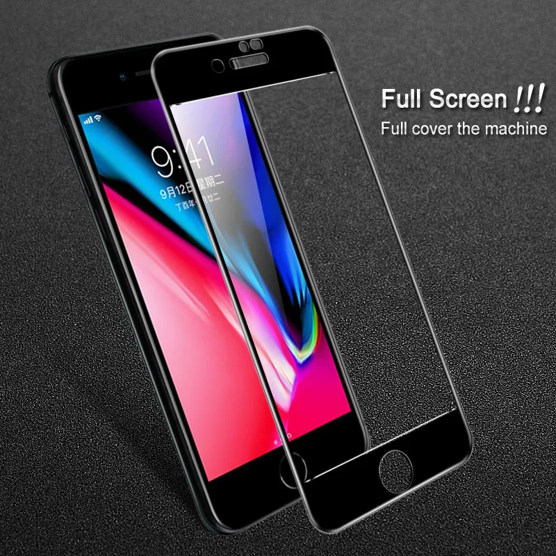 Для iPhone 7 8 Экран протектор IMAK Pro + полный охват закаленное Стекло защитный Плёнки