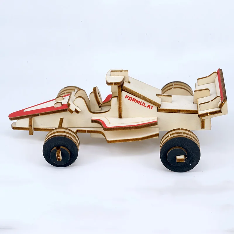 Формула гоночная игрушка для мальчиков DIY деревянная 3D модель игрушки детей hobi