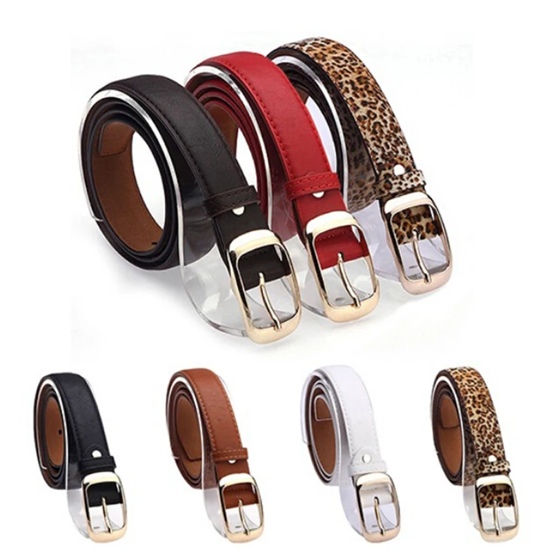 

Women Ladies Leopard Metal Buckle Wide Woman Punk Leather Dress Waist Belt For Women Jeans Belts Straps Waistband Pants