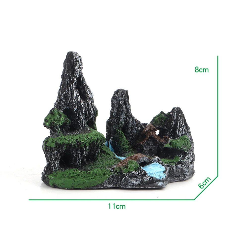 Новый аквариум с видом на горы каменная смола рокерия скрывающая пещеру