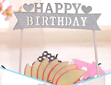 1 шт. Топпер для торта на день рождения фотоэлемент с двойной палочкой капкейк