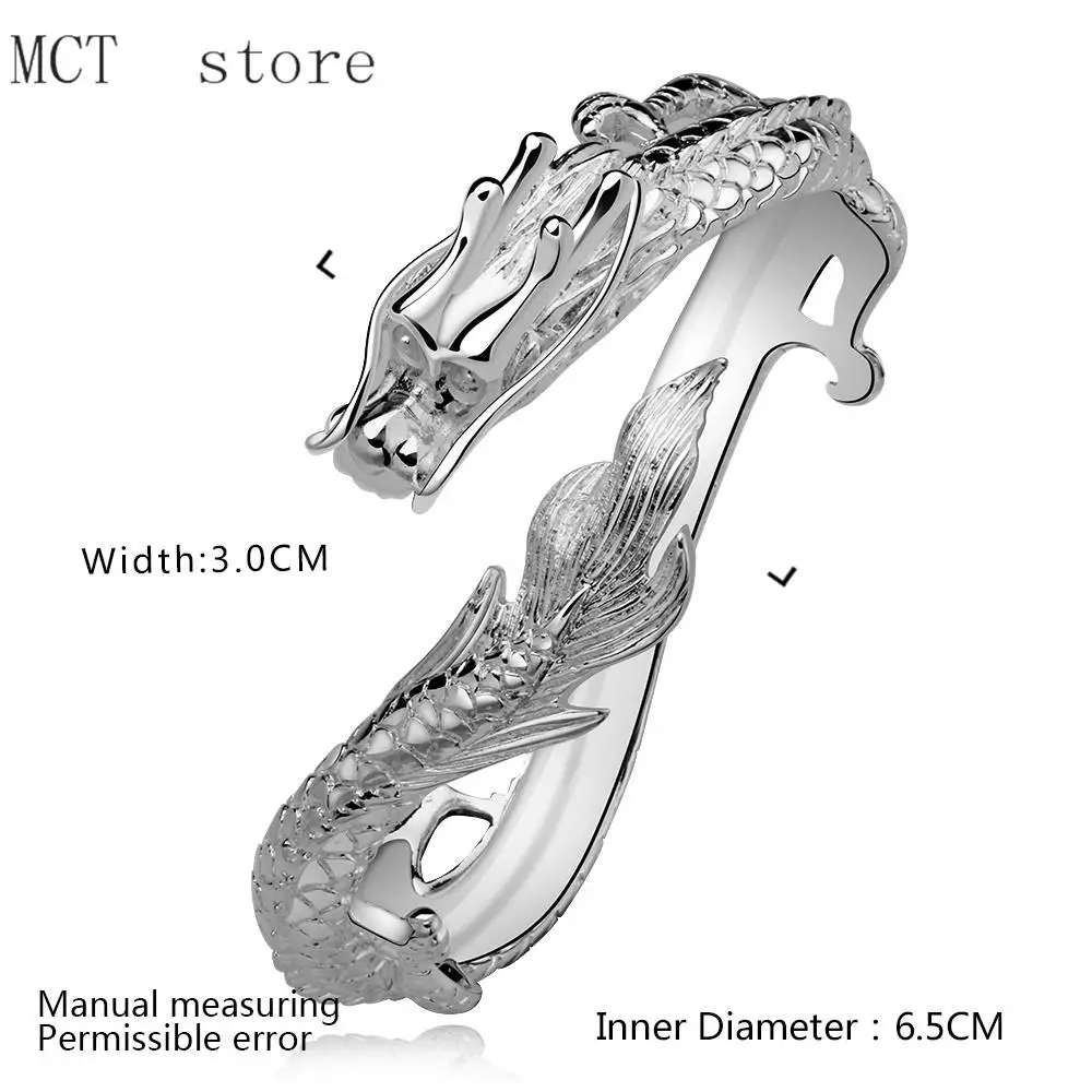 Wholesale B222 SGS 925 Fashion Jewelry Sterling Silver Dragon Bangle For Women Free Shipping | Украшения и аксессуары