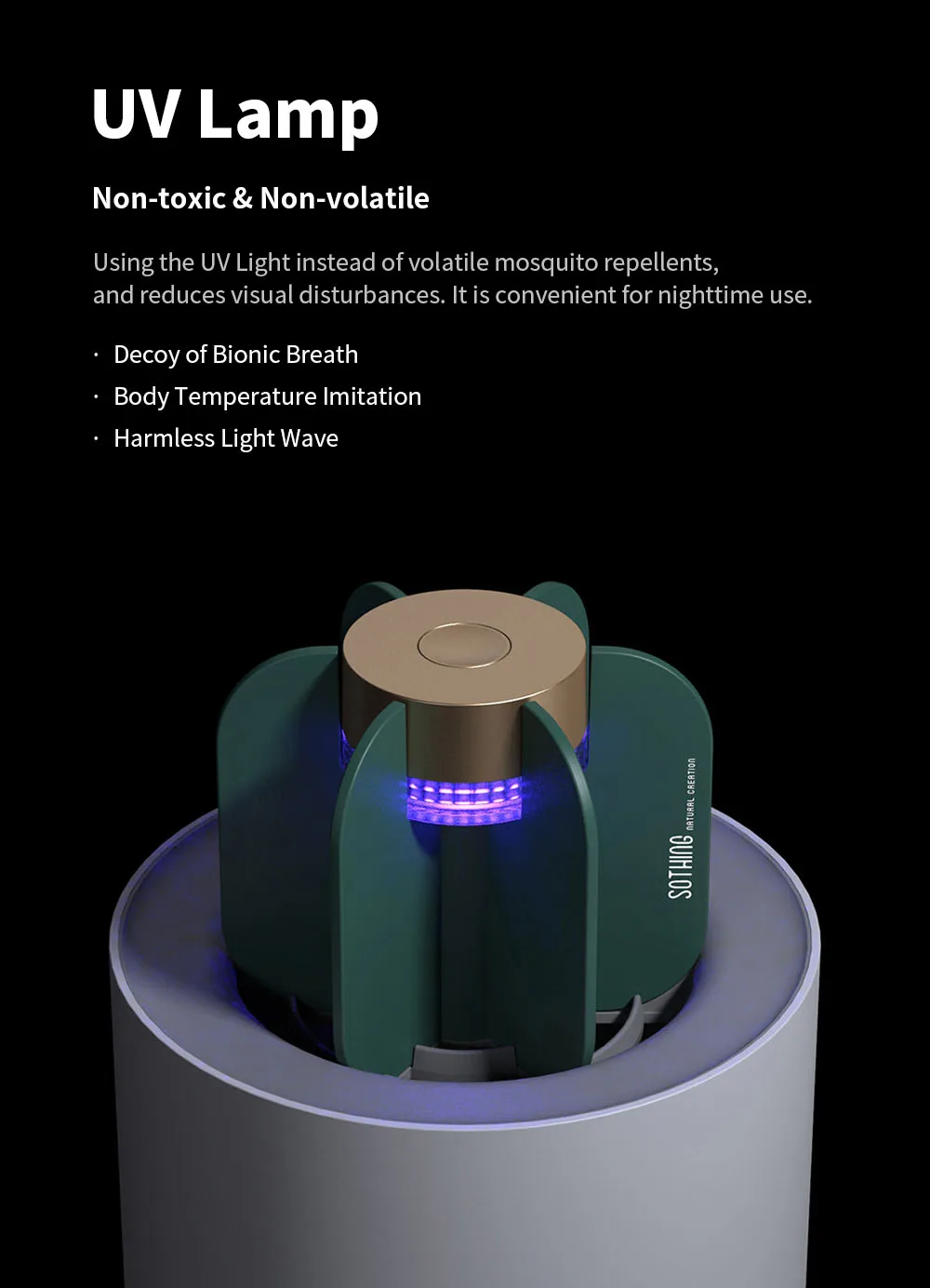 YOUPIN Ptimized версия кактус москитная убийца электрический USB УФ противомоскитная ловушка без запаха насекомых Убийца лампа