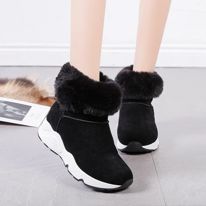 Rimocy/теплые зимние ботинки женская зимняя обувь на платформе женские ботильоны