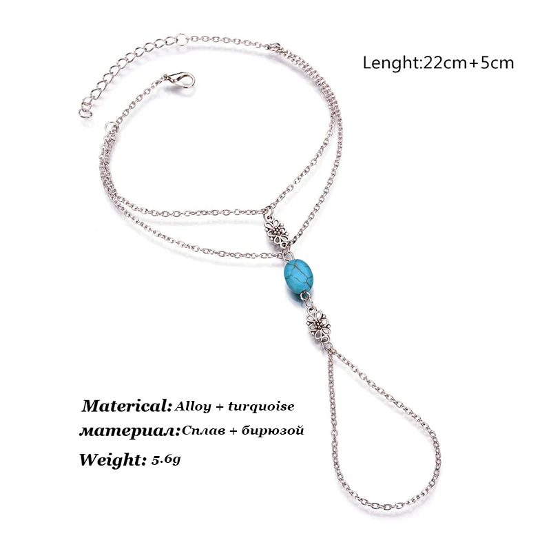 Модный браслет из цепочки в стиле панк Посеребренная Женская металлическая