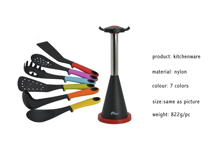 Новый набор посуды 7 шт./компл. кухонной утвари антипригарная нейлоновая кухонная