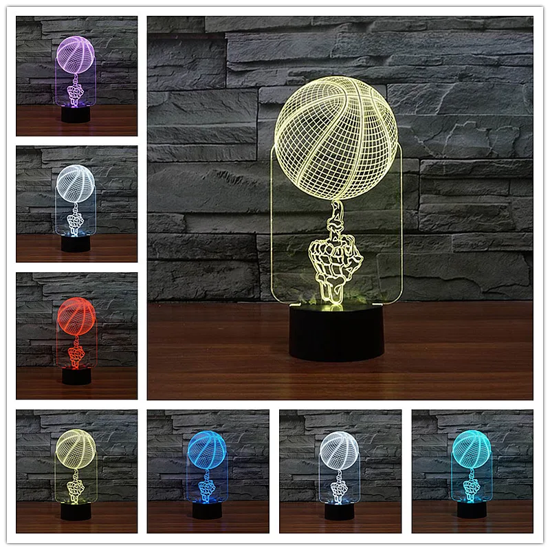 Праздничная лампа 3D Bulbing рождественские подарки для детей меняющая цвет с
