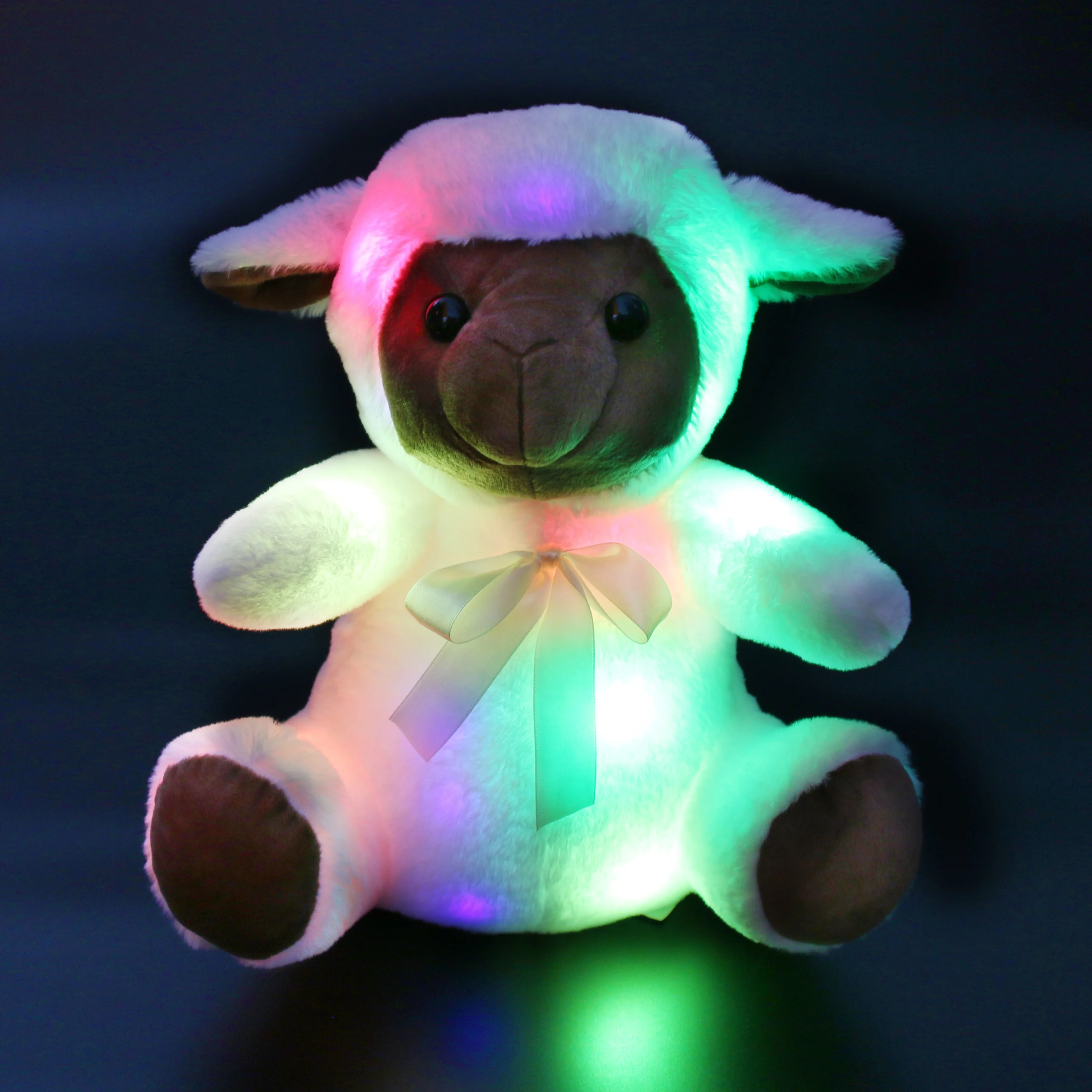 Шаг дропшиппинг 1 шт. светодиодная плюшевая игрушка с набивным животным ягненком