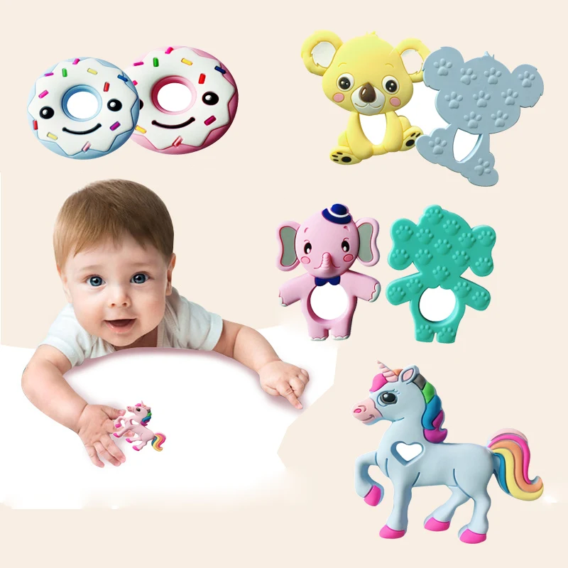 Силиконовые Прорезыватели для зубов в виде животных 13 цветов|baby toys|educational baby