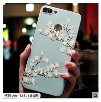 Чехол для Huawei honor 7x 8 видов цветов 3D узор новый дизайн мягкий силиконовый чехол из
