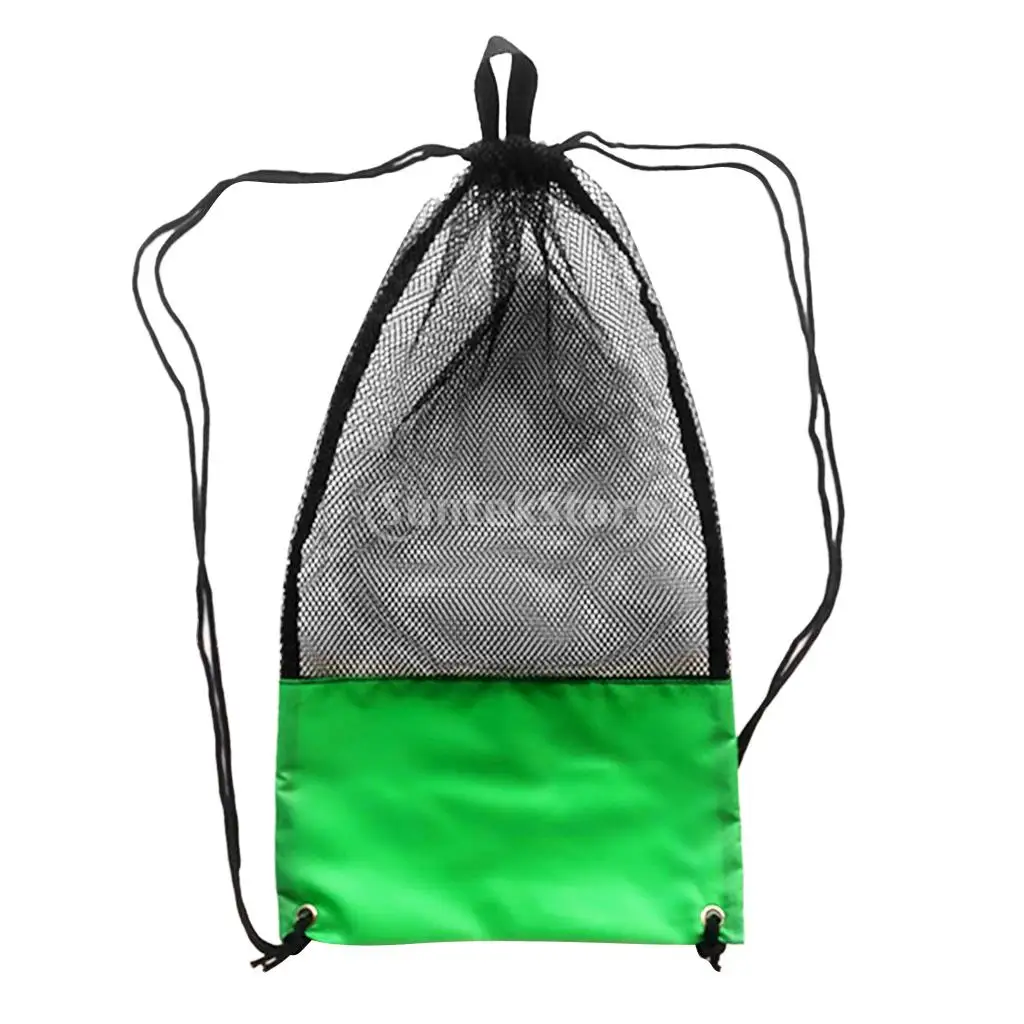 Green Color 20 кг нагрузки рюкзак стиль сетки шнурок сумка для хранения Для Акваланга шестерни погружения плавники трубка очки маска - Цвет: Green Color