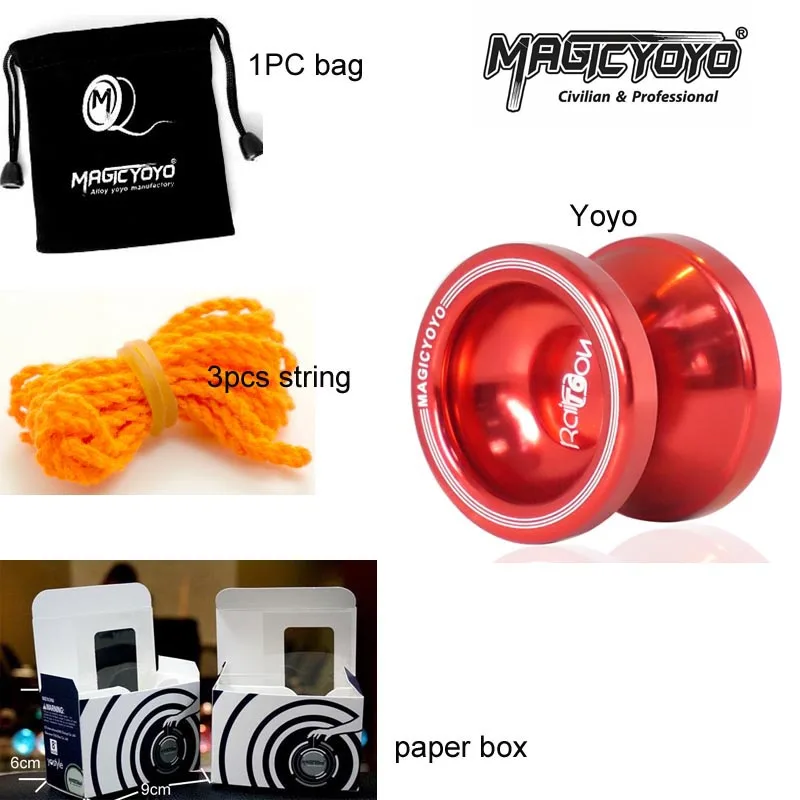 Высокопроизводительная игрушка YOYO Magic Yo yo T6 из красного алюминия|magic yo-yo|yoyo magicyoyo