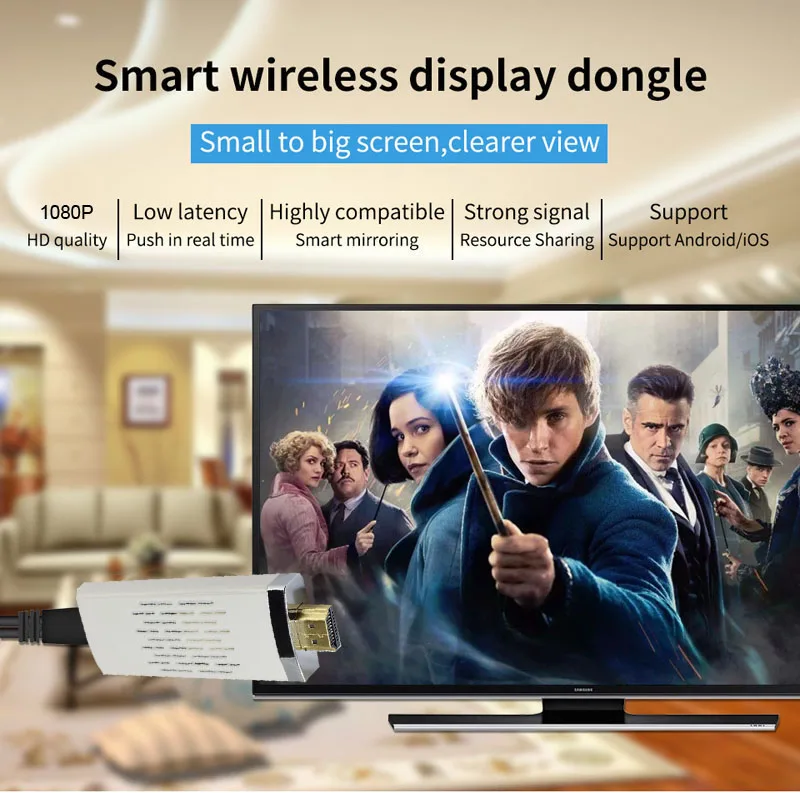 Беспроводной Wi-Fi HDMI ключ телефон к телевизору видео адаптер для iPad iPhone XS MAX XR X 5 6 7 8 SAMSUNG S8 S9 для HUAWEI P20 P30 Android