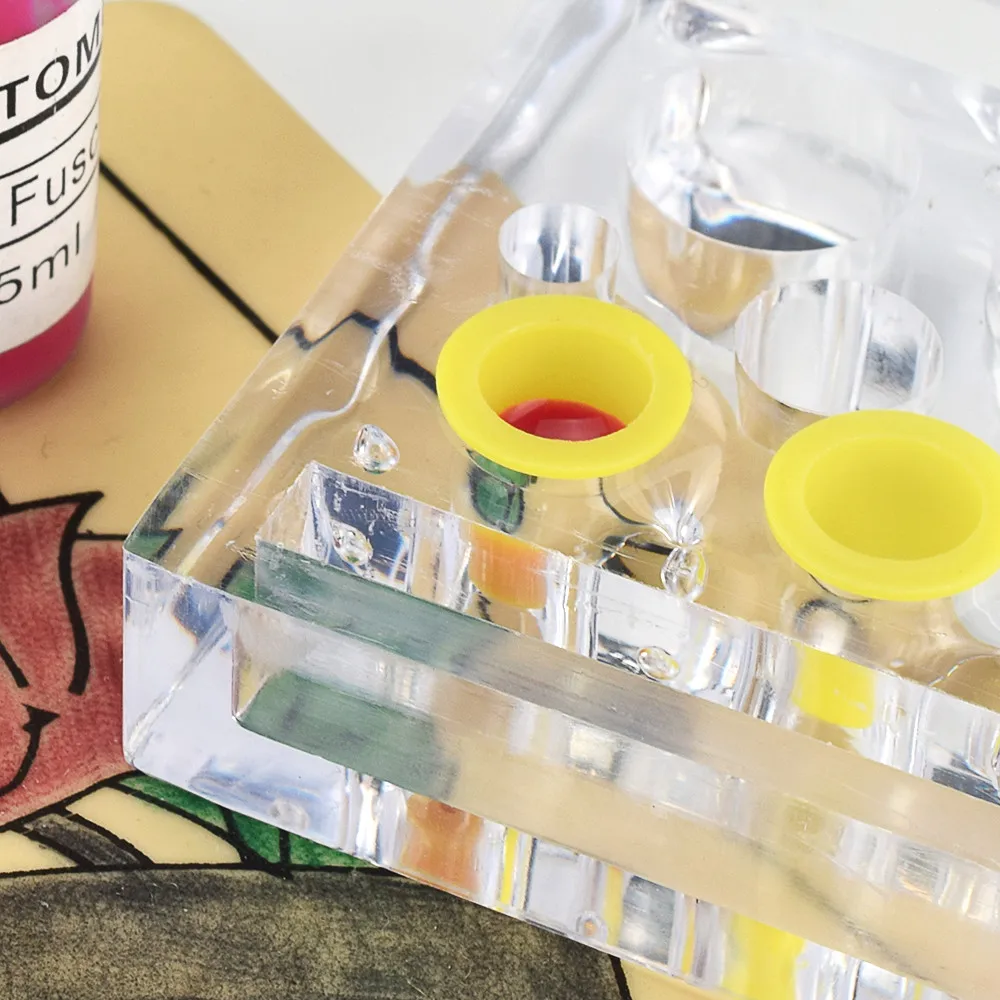 100 шт. пластиковые чашки с чернилами для перманентного макияжа пигментные